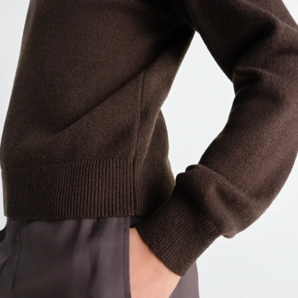 Lemaire Reversible Buttoned Sweater in Cashmere Wool - Knitwear - Parisian Minimalist Luxury at Coveti