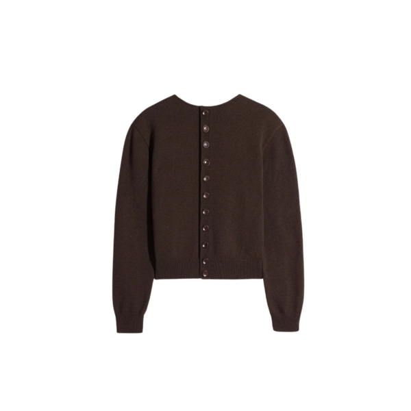 Lemaire Reversible Buttoned Sweater in Cashmere Wool - Knitwear - Parisian Minimalist Luxury at Coveti