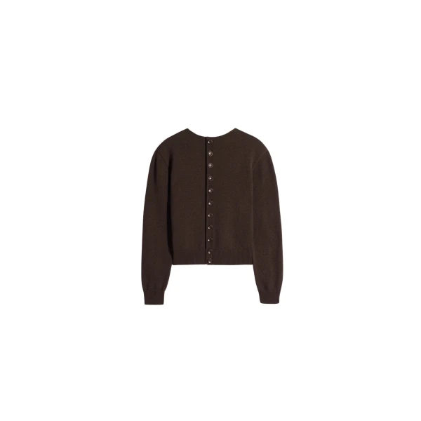 Lemaire Reversible Buttoned Sweater in Cashmere Wool - Knitwear - Parisian Minimalist Luxury at Coveti