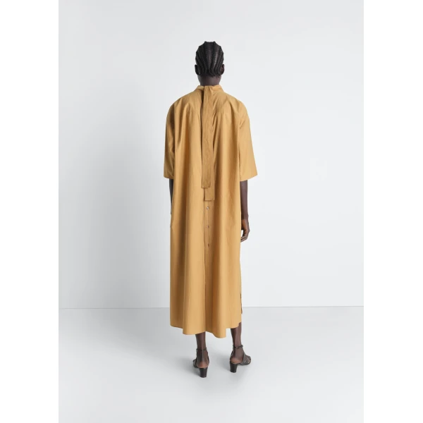 Lemaire Reversible Tube Dress in Washed Cotton Silk, view 2