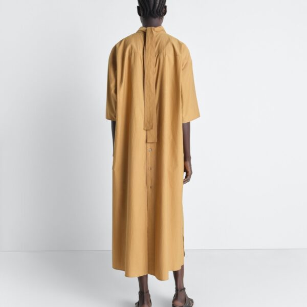 Lemaire Reversible Tube Dress in Washed Cotton Silk - Dresses - Parisian Minimalist Luxury at Coveti