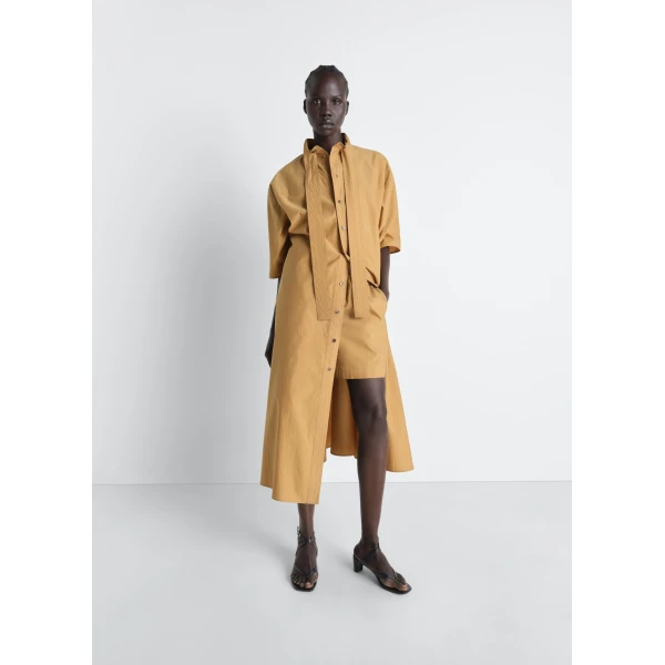 Lemaire Reversible Tube Dress in Washed Cotton Silk, view 3