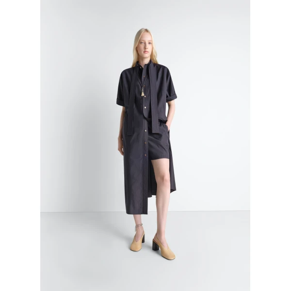Lemaire Reversible Tube Dress in Washed Cotton Silk, view 3