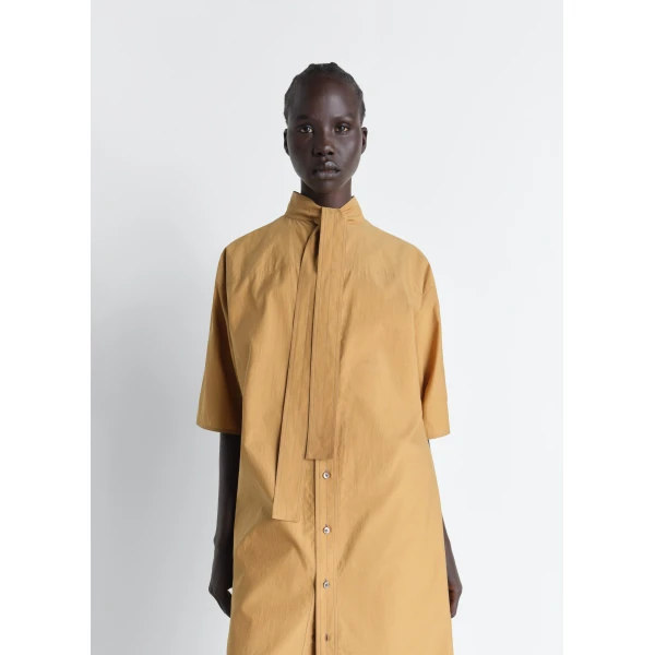 Lemaire Reversible Tube Dress in Washed Cotton Silk, view 4