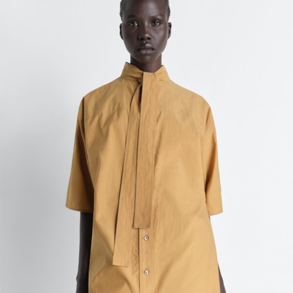 Lemaire Reversible Tube Dress in Washed Cotton Silk - Dresses - Parisian Minimalist Luxury at Coveti