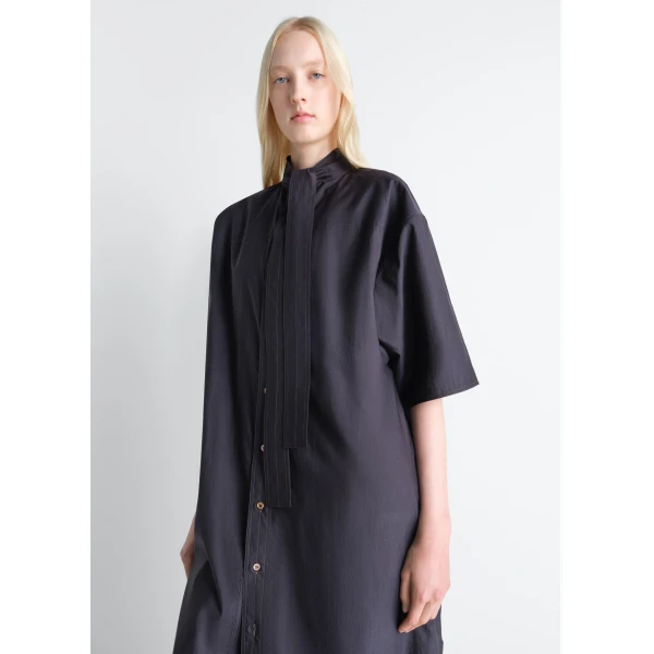 Lemaire Reversible Tube Dress in Washed Cotton Silk, view 4
