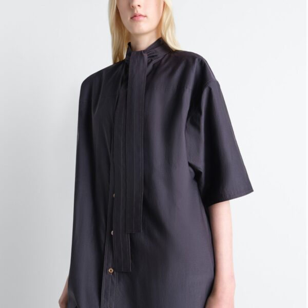 Lemaire Reversible Tube Dress in Washed Cotton Silk - Dresses - Parisian Minimalist Luxury at Coveti