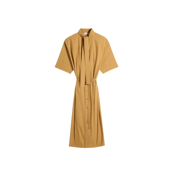 Lemaire Reversible Tube Dress in Washed Cotton Silk - Dresses - Parisian Minimalist Luxury at Coveti