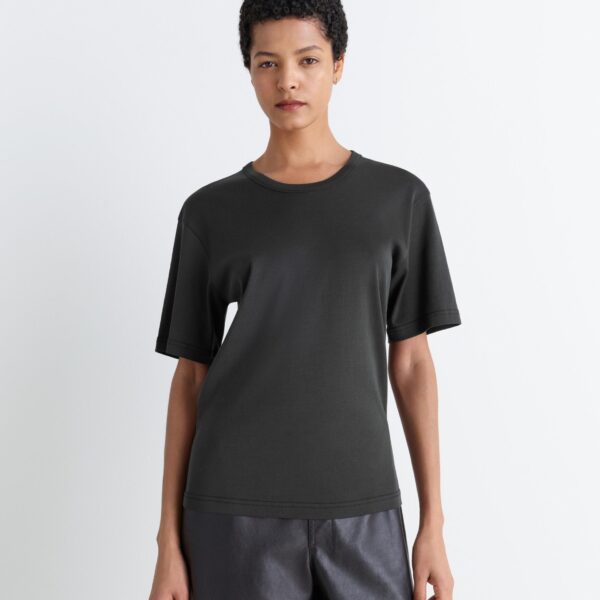 Lemaire Rib T-shirt in Jersey - Tops - Parisian Minimalist Luxury at Coveti