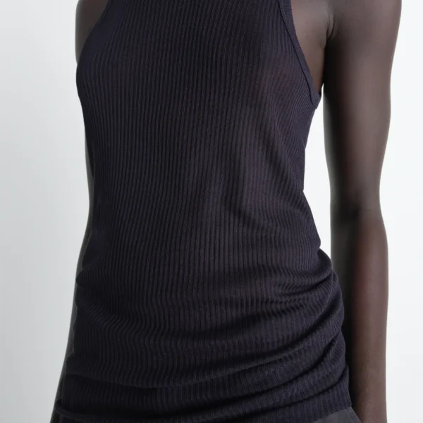 Lemaire Seamless Tank Top in Viscose Silk - Tops - Parisian Minimalist Luxury at Coveti