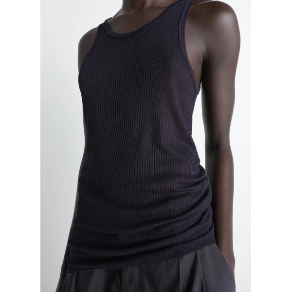 Lemaire Seamless Tank Top in Viscose Silk, view 4