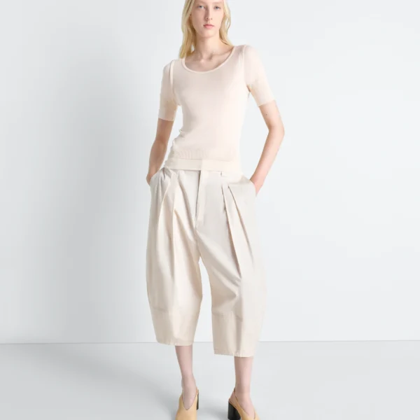 Lemaire Seamless Trompe L'oeil Top in Viscose Silk - Tops - Parisian Minimalist Luxury at Coveti