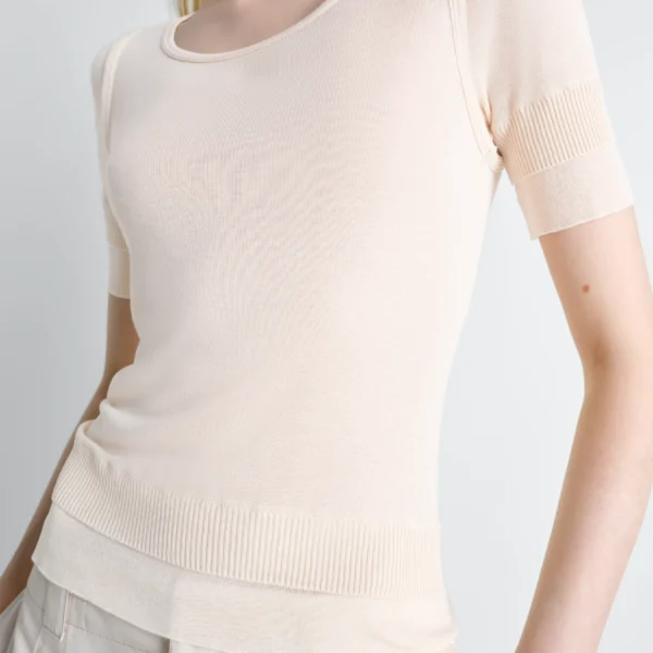 Lemaire Seamless Trompe L'oeil Top in Viscose Silk - Tops - Parisian Minimalist Luxury at Coveti