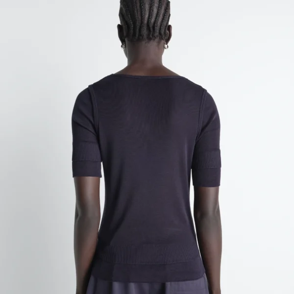Lemaire Seamless Trompe L'oeil Top in Viscose Silk - Tops - Parisian Minimalist Luxury at Coveti