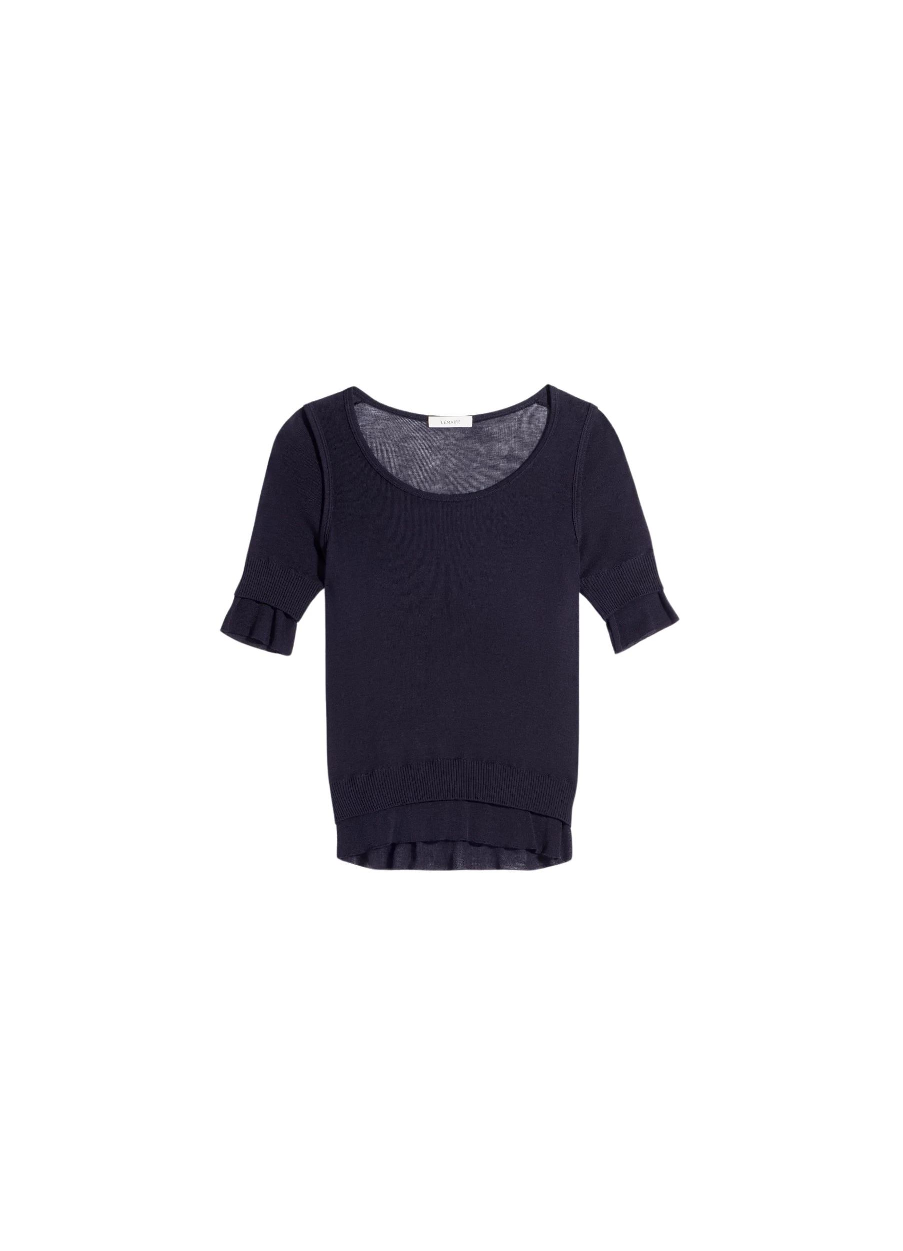 Lemaire-Seamless-Trompe-Loeil-Top-in-Viscose-Silk-coveti76015_nobg Lemaire Seamless Trompe L'oeil Top in Viscose Silk - Tops - Parisian Minimalist Luxury at Coveti