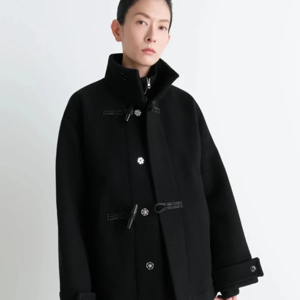 Lemaire Short Duffle Coat in Wool - Coats - Parisian Minimalist Luxury at Coveti