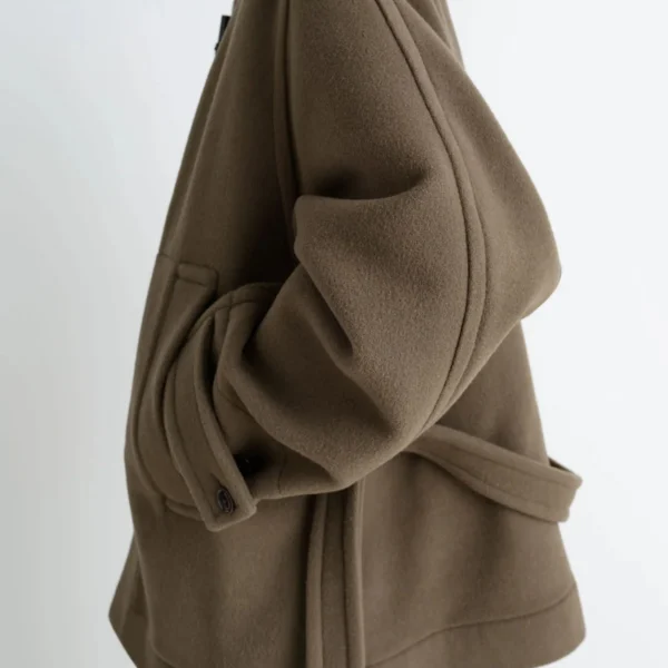 Lemaire Short Duffle Coat in Wool - Coats - Parisian Minimalist Luxury at Coveti