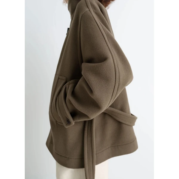 Lemaire Short Duffle Coat in Wool, view 7