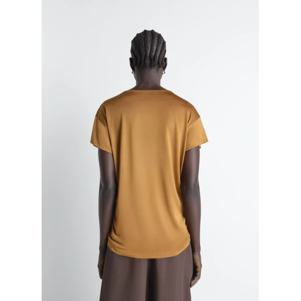 Lemaire Short Sleeve Foulard Top in Viscose Cotton Jersey, view 4