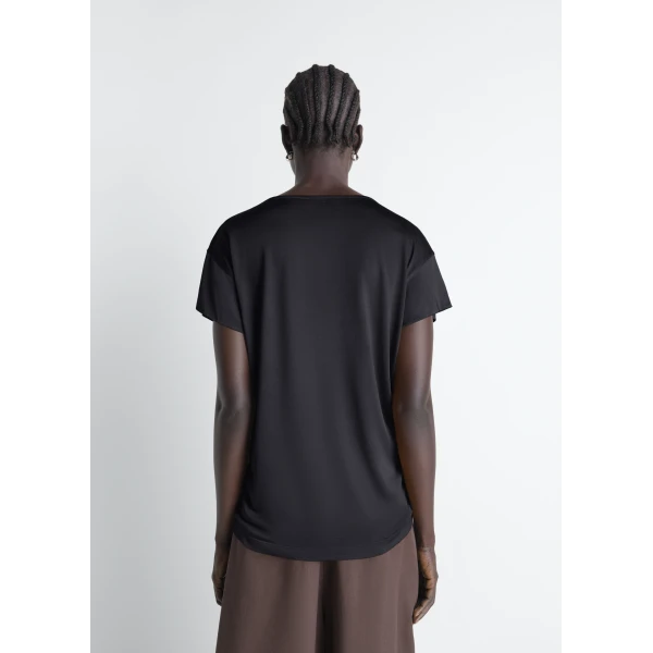 Lemaire Short Sleeve Foulard Top in Viscose Cotton Jersey, view 4
