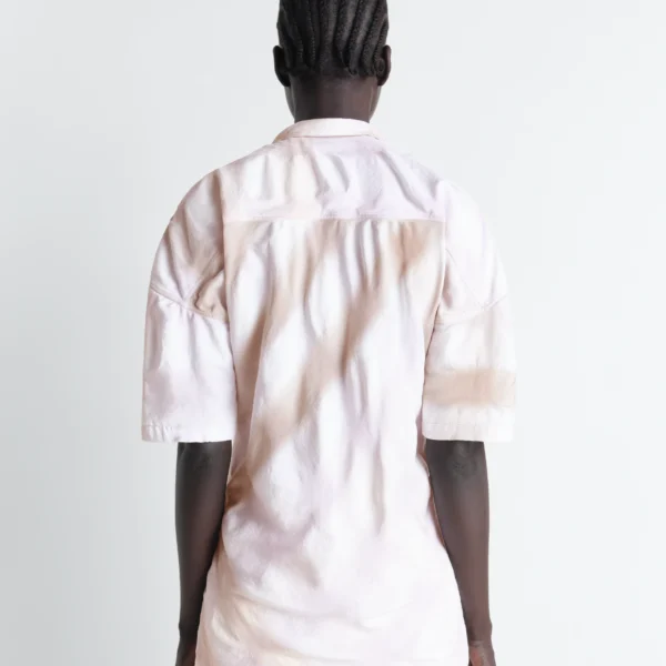 Lemaire Short Sleeve Shirt with Foulard in Viscose Cotton - Tops - Parisian Minimalist Luxury at Coveti