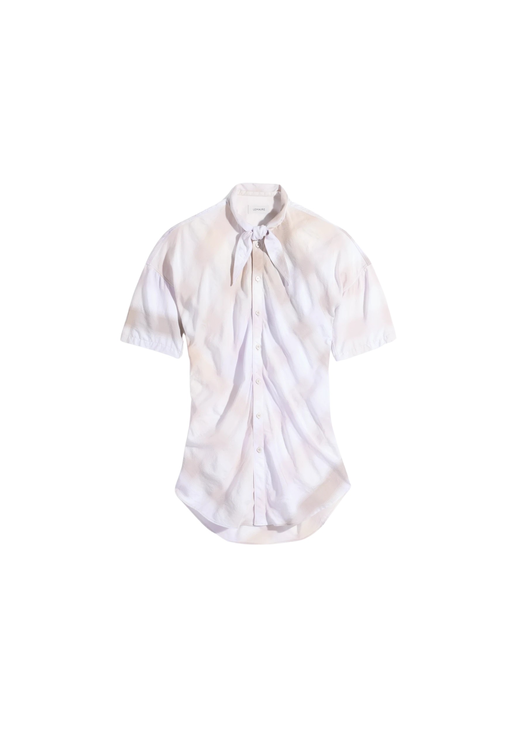 Lemaire Short Sleeve Shirt with Foulard in Viscose Cotton