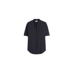 Lemaire Short Sleeve Shirt with Foulard in Washed Cotton Muslin - Tops - Parisian Minimalist Luxury at Coveti