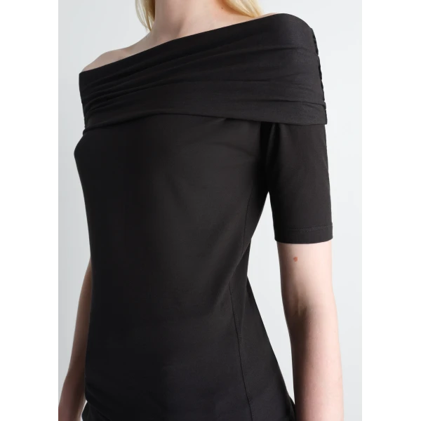 Lemaire Short Sleeve Twisted Top in Jersey, view 5