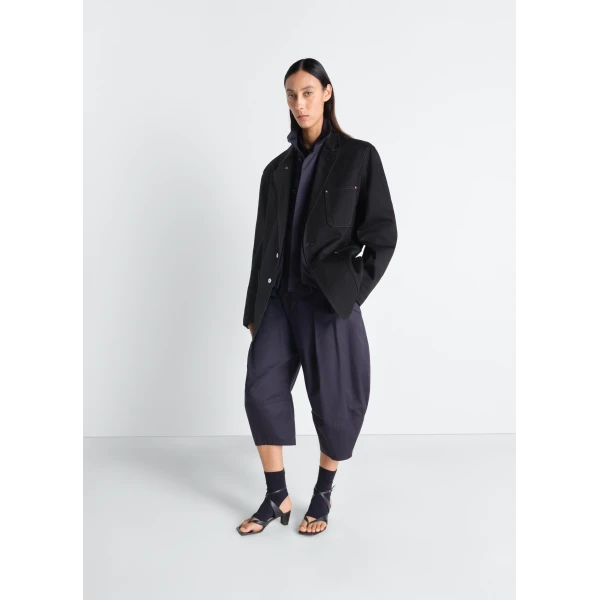Lemaire Single Breasted Tailored Jacket in Denim, view 4