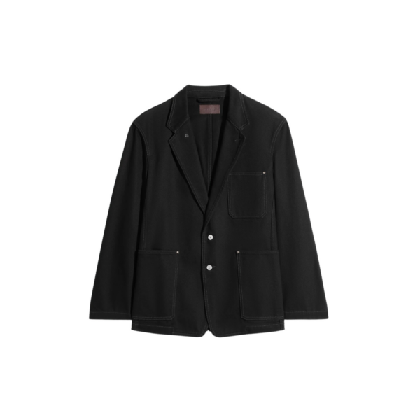 Lemaire Single Breasted Tailored Jacket in Denim - Jackets - Parisian Minimalist Luxury at Coveti