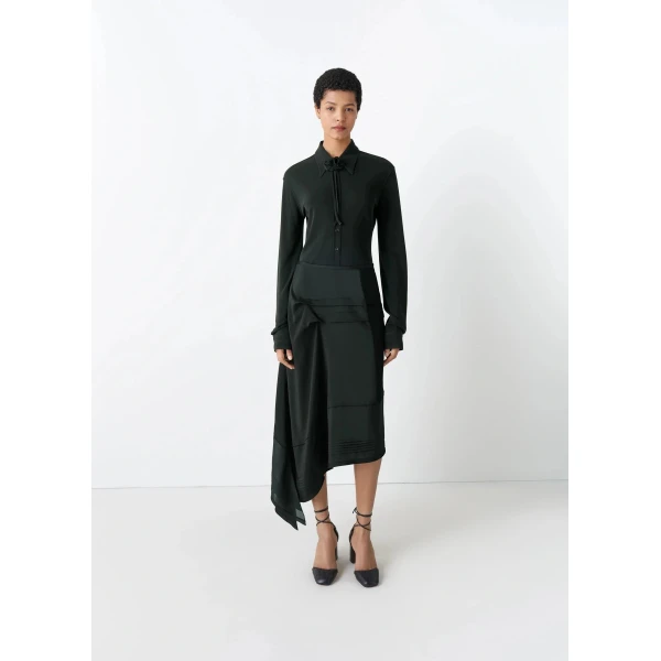 Lemaire Skirt with Pleats in Silk, view 2
