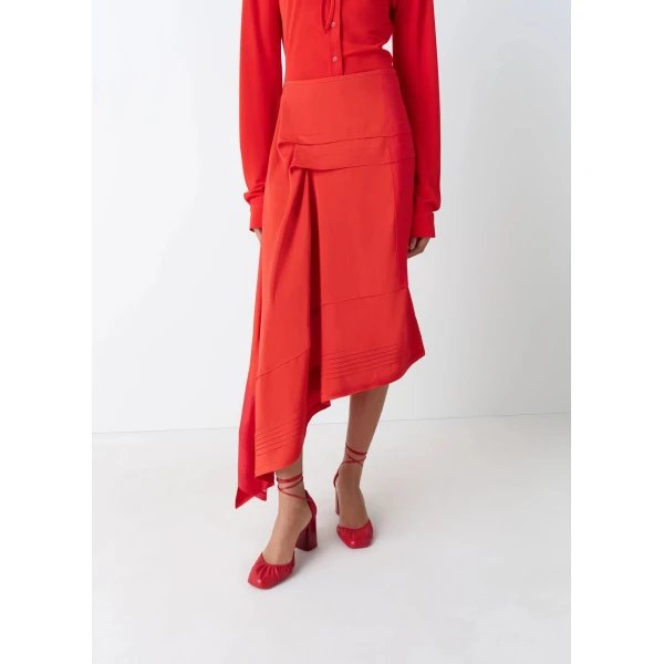 Lemaire Skirt with Pleats in Silk, view 3