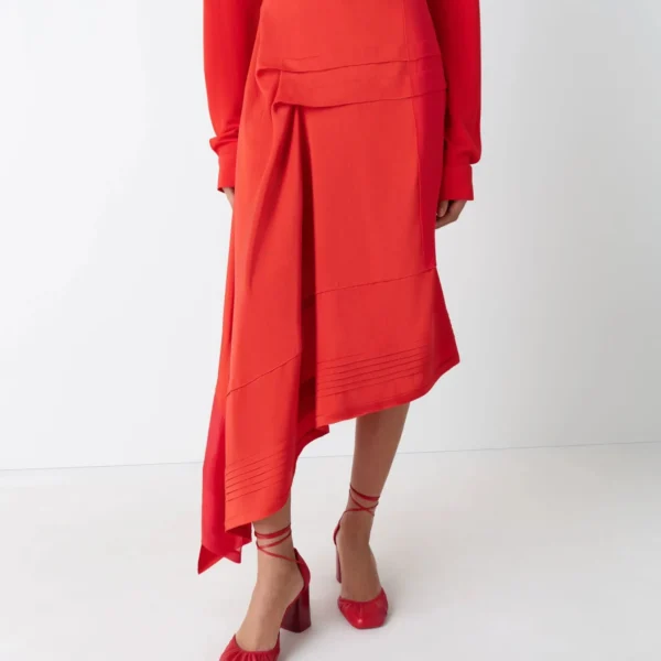 Lemaire Skirt with Pleats in Silk - Skirts - Parisian Minimalist Luxury at Coveti