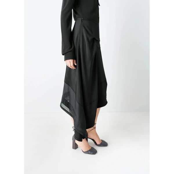 Lemaire Skirt with Pleats in Silk, view 3