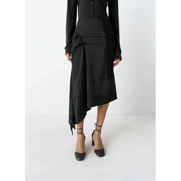 Lemaire Skirt with Pleats in Silk, view 4