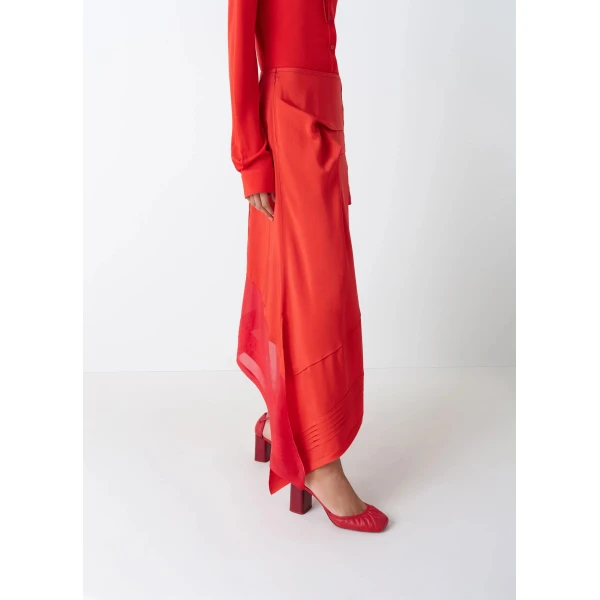 Lemaire Skirt with Pleats in Silk, view 5