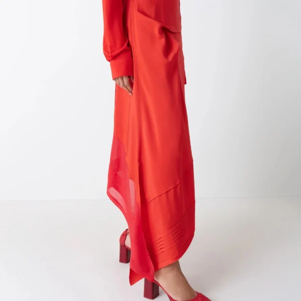 Lemaire Skirt with Pleats in Silk - Skirts - Parisian Minimalist Luxury at Coveti