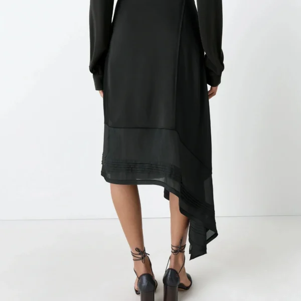 Lemaire Skirt with Pleats in Silk - Skirts - Parisian Minimalist Luxury at Coveti