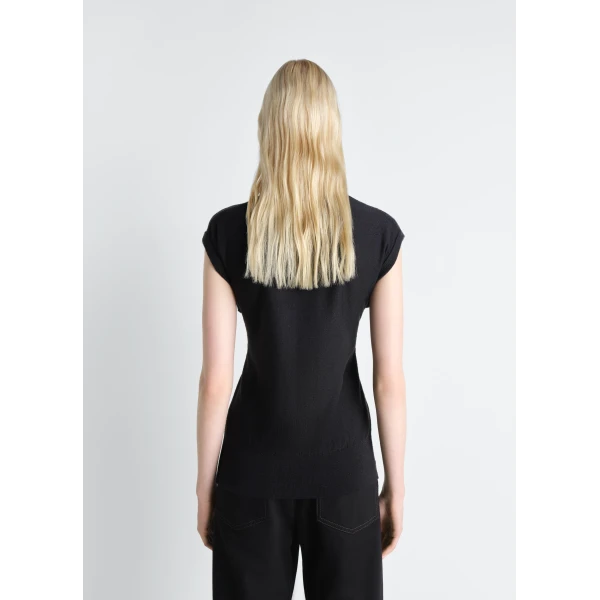 Lemaire Sleeveless Buttoned Top in Merino Blend, view 2