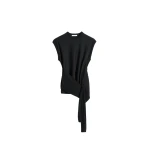 Lemaire Sleeveless Buttoned Top in Merino Blend - Tops - Parisian Minimalist Luxury at Coveti