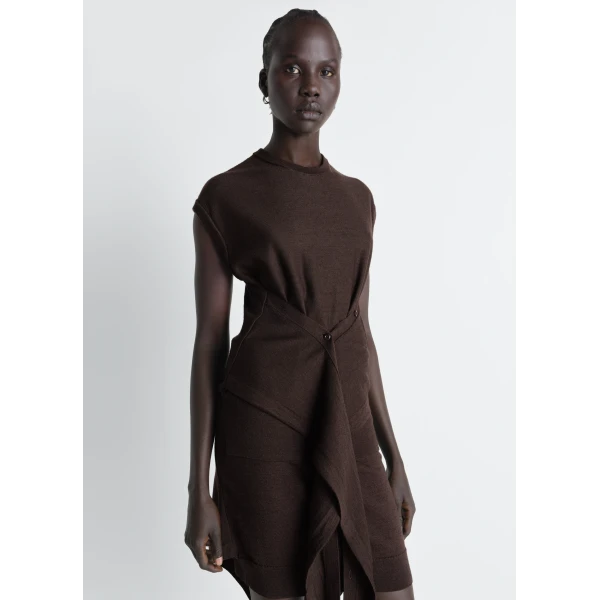 Lemaire Sleeveless Buttoned Top in Merino Blend, view 3