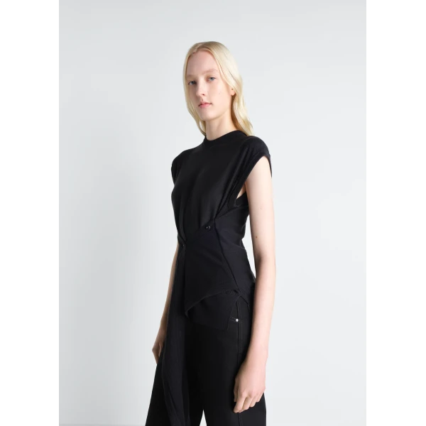 Lemaire Sleeveless Buttoned Top in Merino Blend, view 5