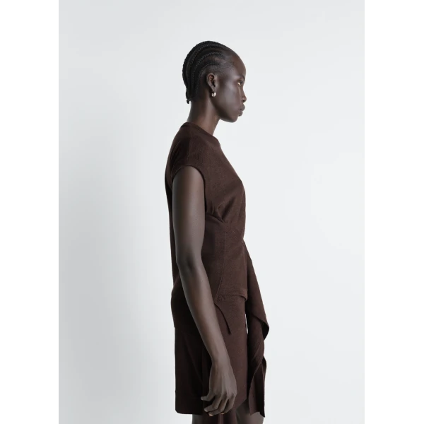 Lemaire Sleeveless Buttoned Top in Merino Blend, view 4