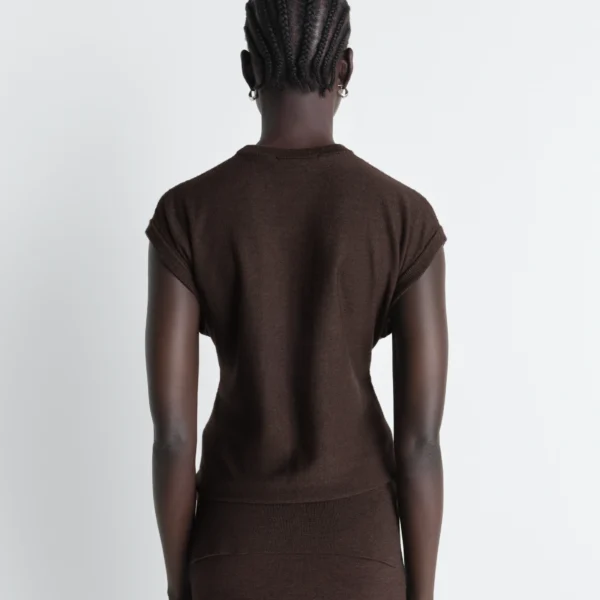 Lemaire Sleeveless Buttoned Top in Merino Blend - Tops - Parisian Minimalist Luxury at Coveti