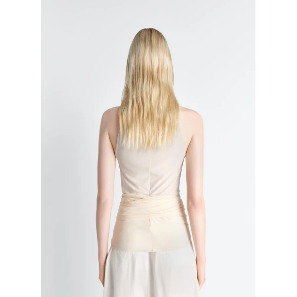 Lemaire Sleeveless Wrap Top in Viscose Crepe Jersey, view 2