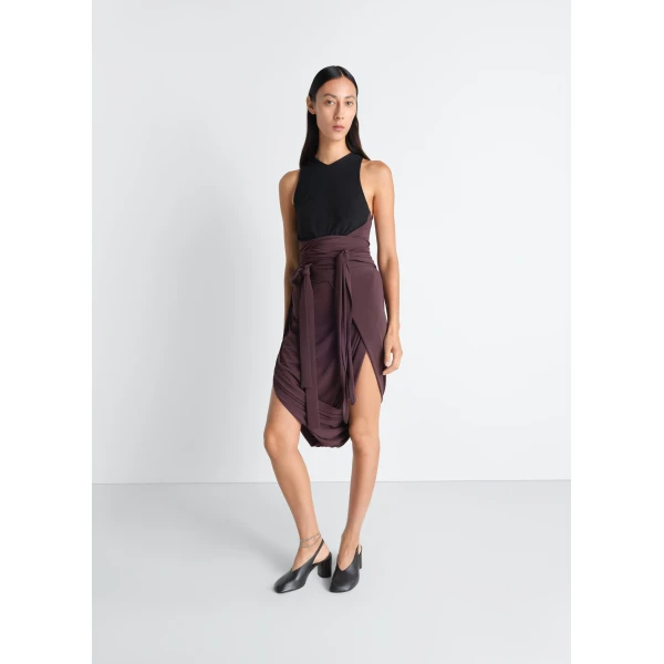 Lemaire Sleeveless Wrap Top in Viscose Crepe Jersey, view 3