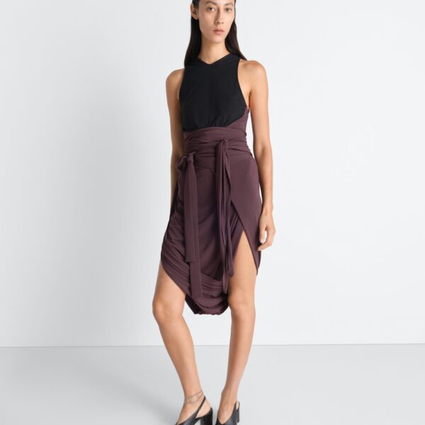 Lemaire Sleeveless Wrap Top in Viscose Crepe Jersey - Tops - Parisian Minimalist Luxury at Coveti