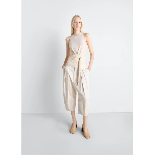 Lemaire Sleeveless Wrap Top in Viscose Crepe Jersey, view 4