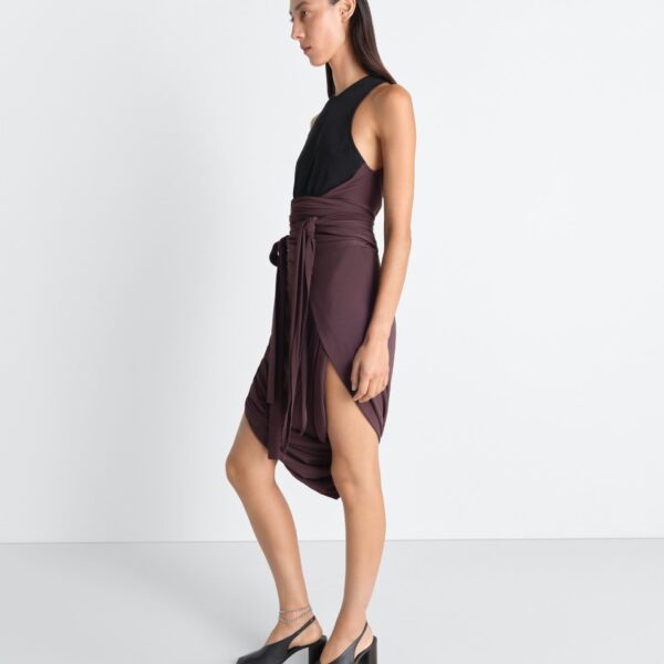Lemaire Sleeveless Wrap Top in Viscose Crepe Jersey - Tops - Parisian Minimalist Luxury at Coveti