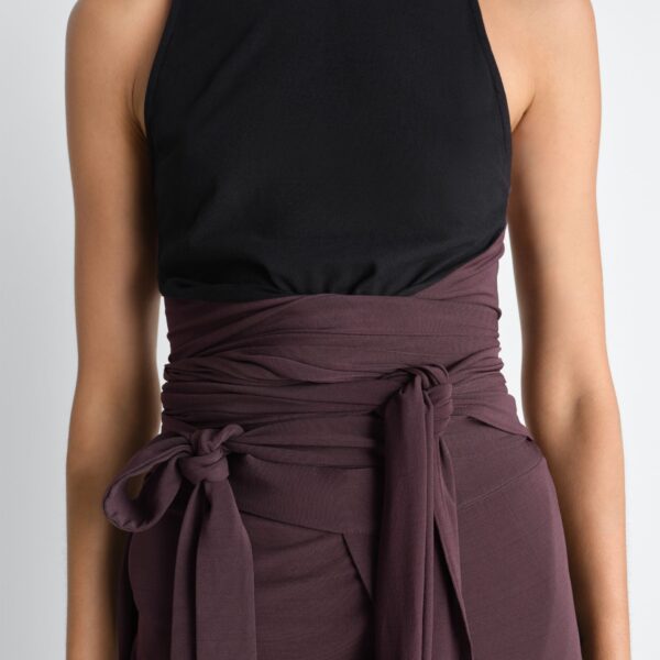 Lemaire Sleeveless Wrap Top in Viscose Crepe Jersey - Tops - Parisian Minimalist Luxury at Coveti